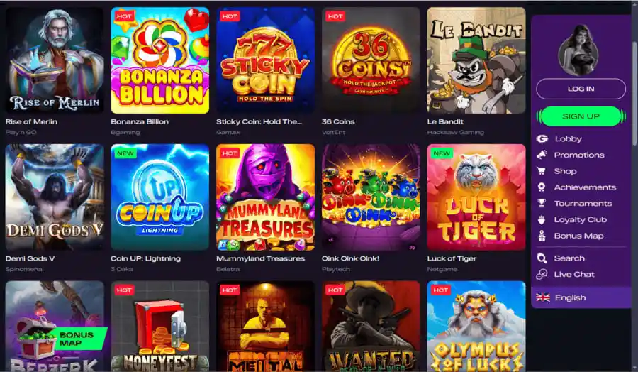 glitchspin casino giochi